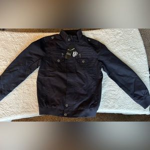 fashionable military style coat with multiple pockets size small NWT